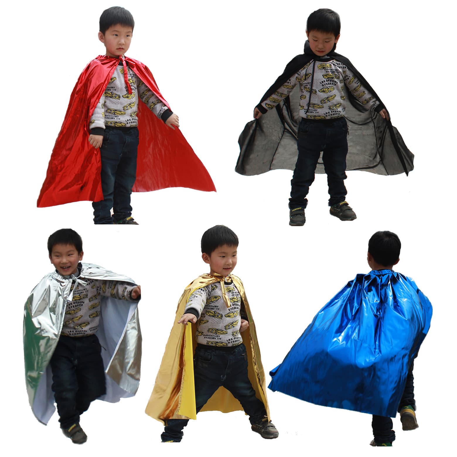 Colorful King's Robe Children's Day Performance Cloak Gold Red Prince Princess Robe Halloween Costume Prop Handmade Mechanical