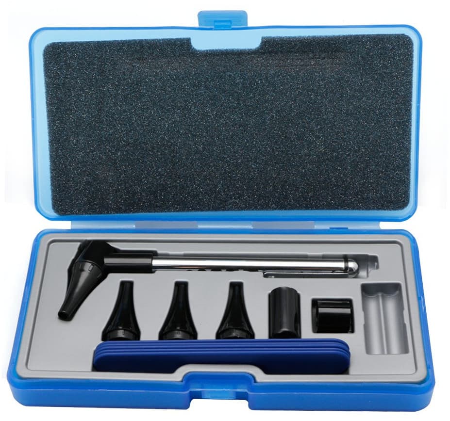 Simple ENT Examination Set, Otoscope with Magnifying Glass, Stainless Steel Flashlight Ear Speculum, Cross-border Sales