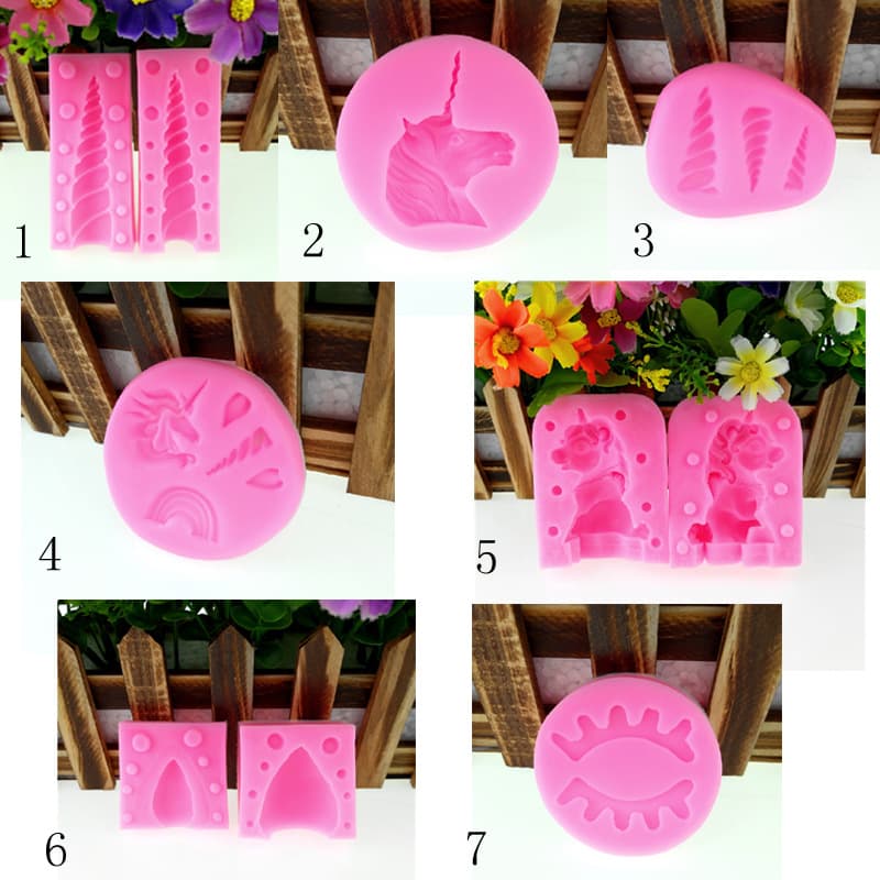 DIY Unicorn Rainbow Series Silicone Mold Handmade Chocolate Sugar Art Cake Mold Baking Tool Irregular Shape Kitchen Gadget