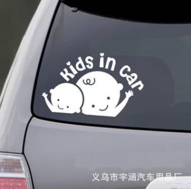 Popular in Europe and America Father and Son Baby Car Sticker Reflective Kids in Car Decal Kids in Car Sticker