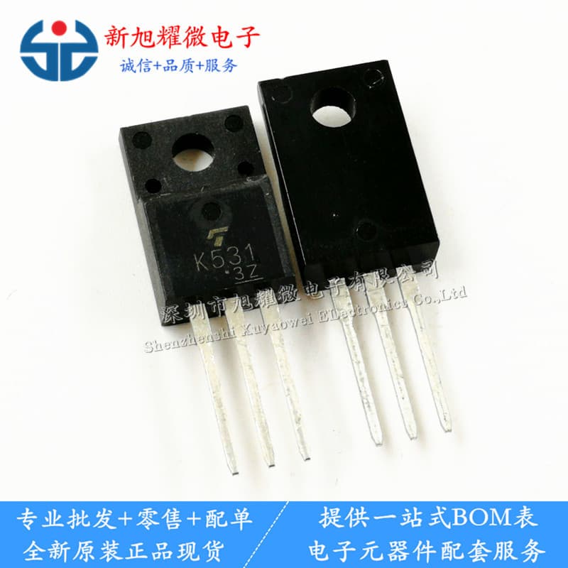 Supply of brand new field-effect transistor 2SK531 K531 5A450V through-hole TO-220, quality assured.