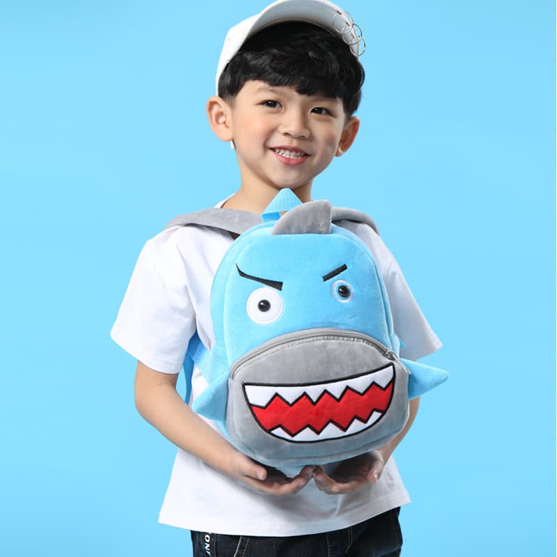 Cute Zoo Children's Backpack Plush Animal Shark Early Education Lightweight Bag