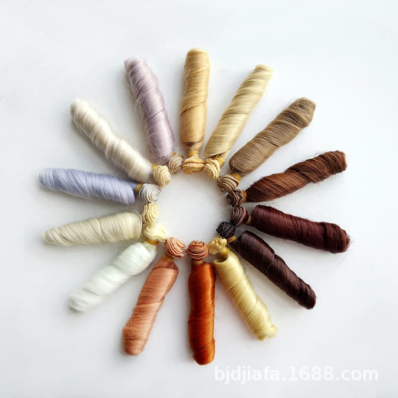 High-temperature Silk Bjd/sd Doll Wig Hair Row Doll Hair Accessory Loli Fashionable Heat Resistant Synthetic