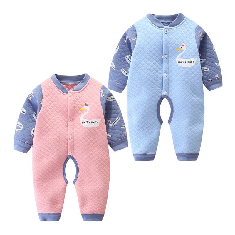 Baby Onesie Newborn Romper Spring Autumn Cotton Padded Winter Warm 3 6 9 12 Months