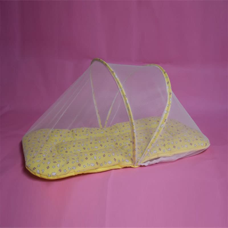 Starry Night and Bright Moon Baby Crib with Mosquito Net, Foldable Baby Yurt Style, Thickened Sole