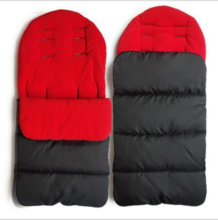 Baby Stroller Sleeping Bag with Foot Cover, Children's Stroller Foot Muff, Cotton Seat Pad, and Kick Guard for Strollers