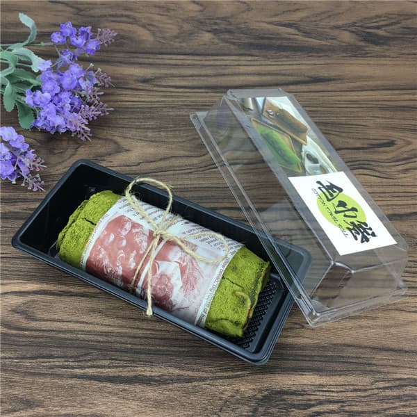 Towel roll cake box dirty bag box Thousand layers of matcha rectangular plastic box Small cake box Transparent cake box