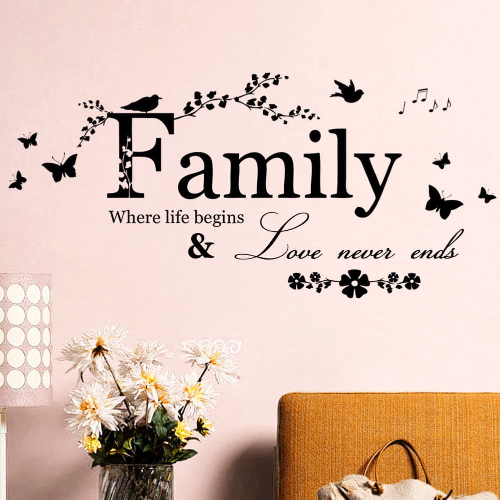8346 cross-border hot sale English Family living room bedroom wall sticker decal factory wholesale
