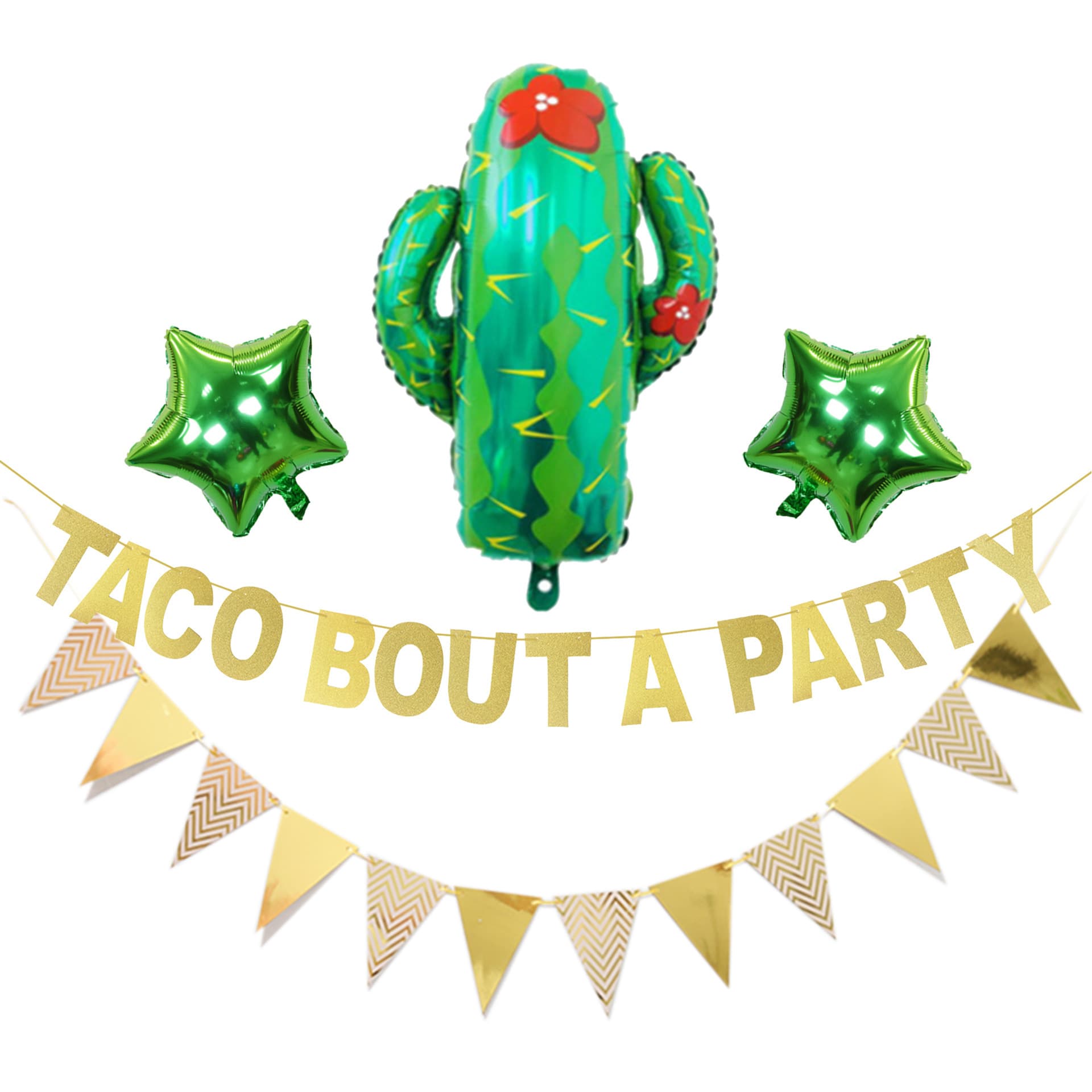 1set Cactus Balloon Fiesta Party Decorations Desert Birthday