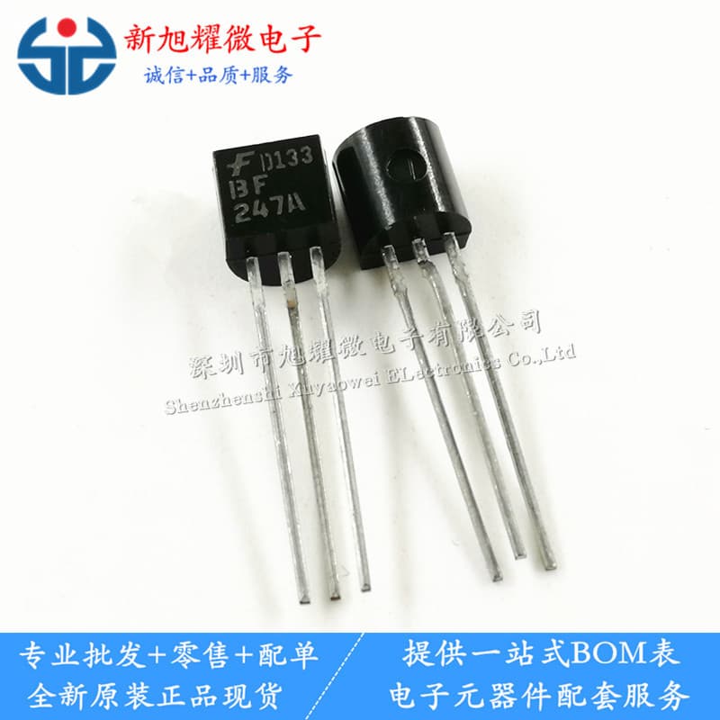 Supply New Original BF247A Transistor with Laser Marking, Through-Hole TO-92 Fixed Pin