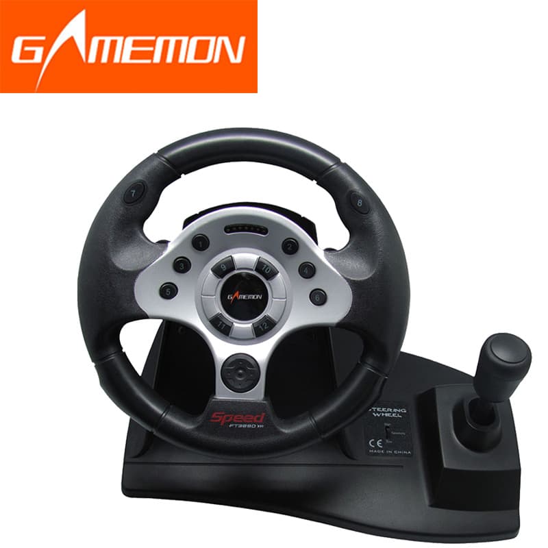 Gevel Steering Wheel Simulation Vibration Gaming Experience Game Controller Game Console Controller Supply