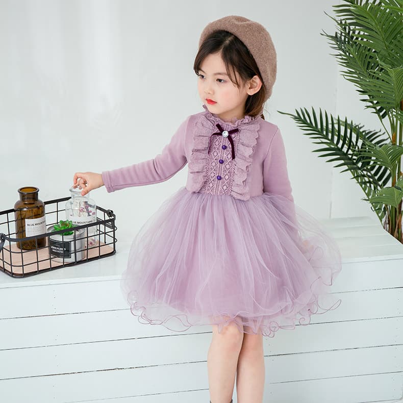 Girls' Dress Brand Children's Clothing Autumn Winter Knitwear Processing Factory Small Batch Foshan High Quality