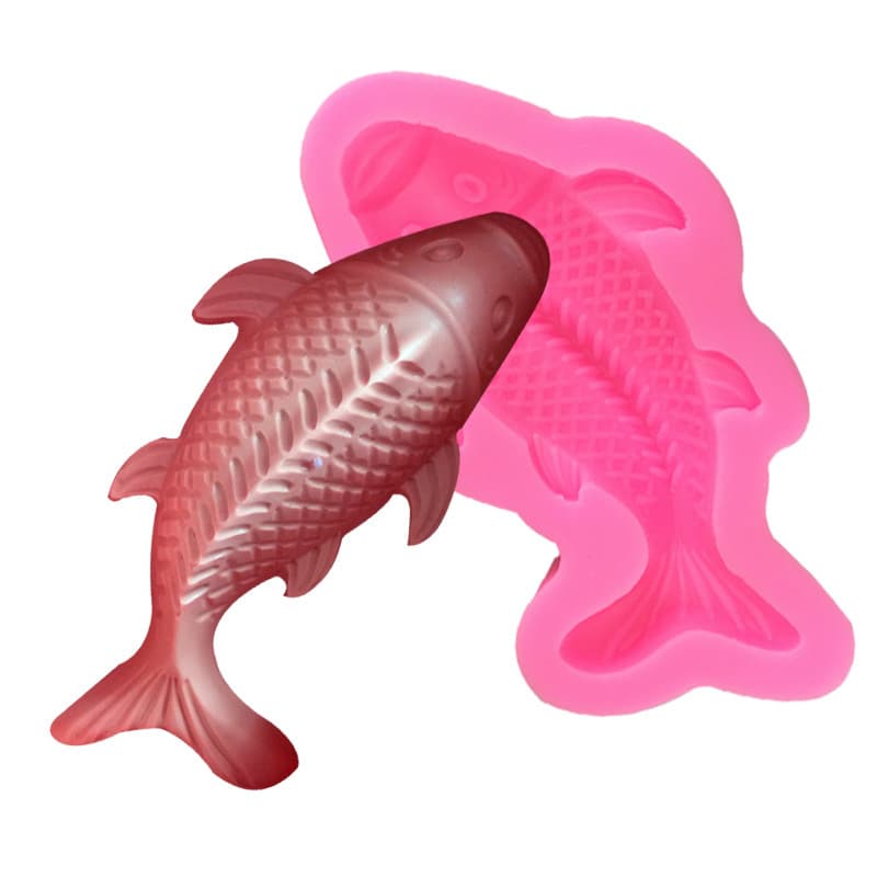 Large Size Silicone Mold Carp Shape Handmade Soap Gypsum Decoration Ice Cream Mold Baking Cake Bread Mousse Jelly Chocolate