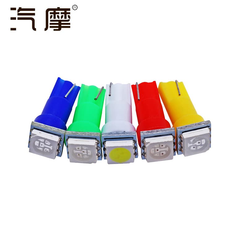 Factory direct sales T5 5050 1SMD white red blue green yellow car LED instrument light indicator driving light