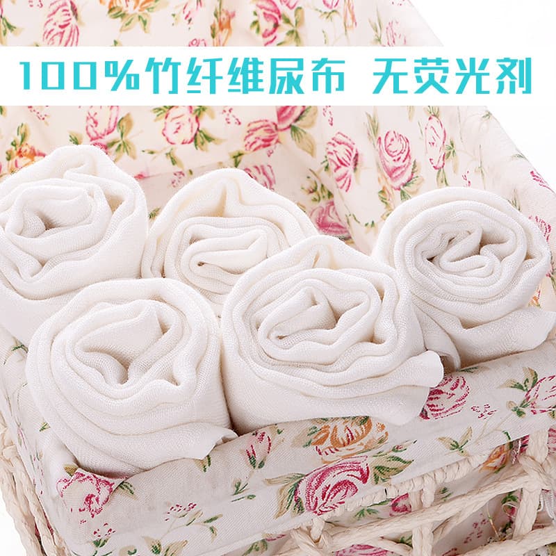 Bamboo fiber diapers, newborn gauze diaper liners, washable baby diaper cloths, wholesale without fluorescent agents