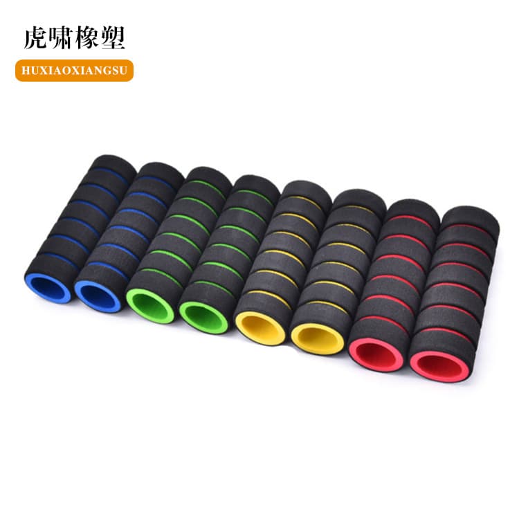 Anti-slip sweat-absorbing rubber-plastic cane handle cover bicycle grip wholesale colored competitive sponge cycling handlebar cover