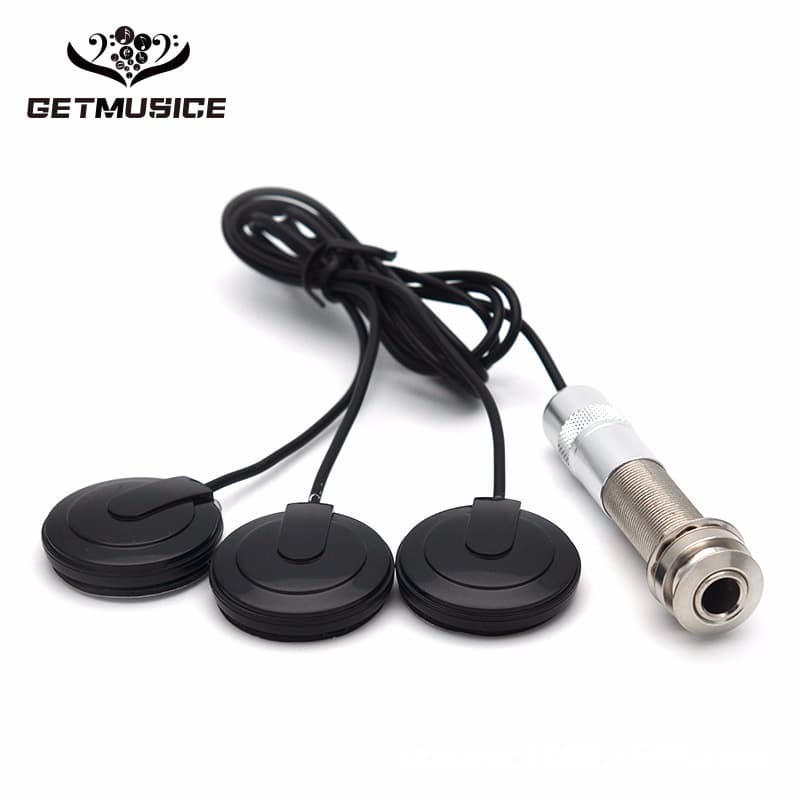 No-Hole Three-Head Multifunctional Pickup Guitar Pickup EQ Piezo Pickup Universal for Violin Mandolin