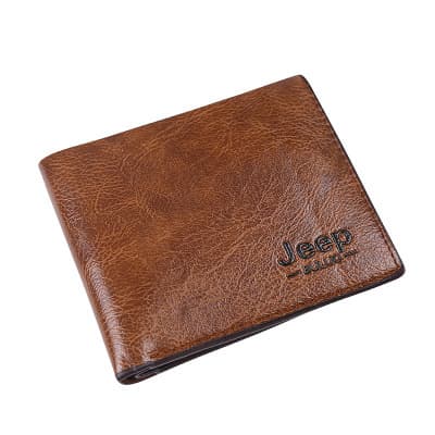 Men's Short Wallet Horizontal Soft Business Wallet Youth Leather Wallet Student Trendy Minimalist