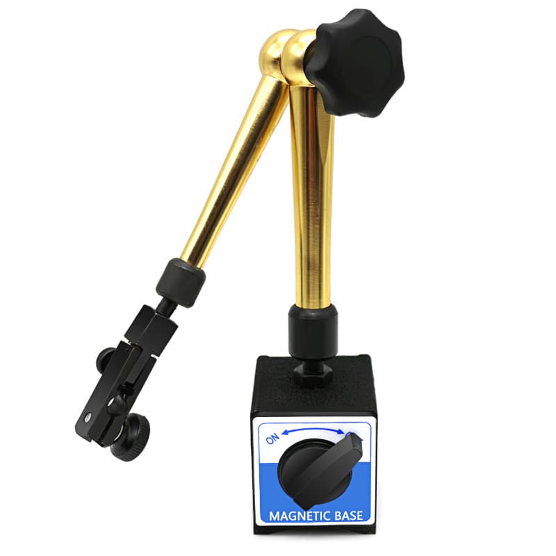 Yellow Mechanical Large Dial Indicator Stand Universal Magnetic Stand with Fine Adjustment Dial Indicator Holder Lever Dial Indicator Base