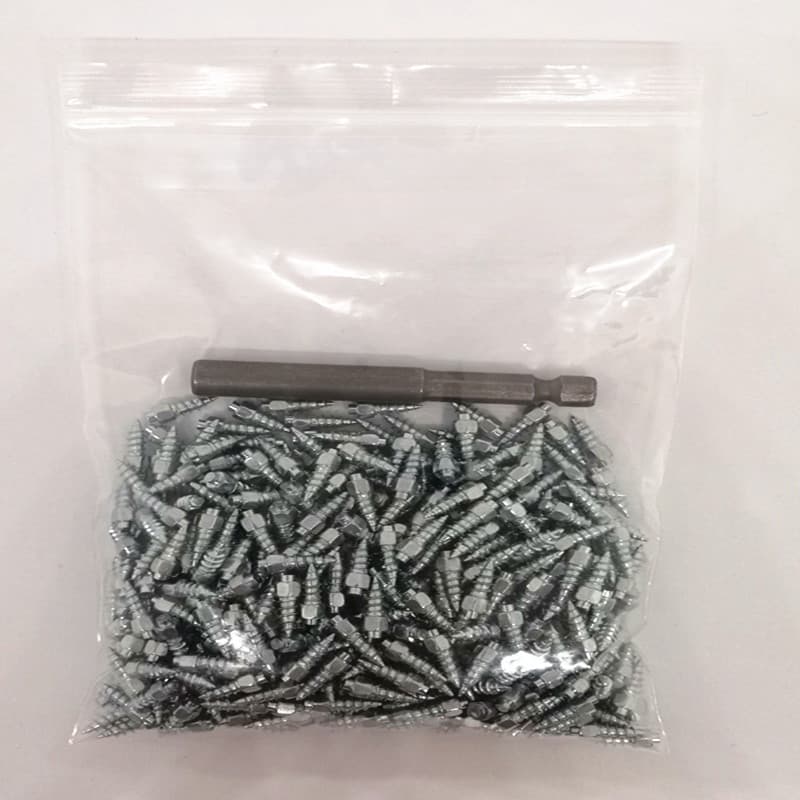 500Pcs/4*12mm Tungsten Steel Winter Tire Spikes with Installation Tool for Snow Tires
