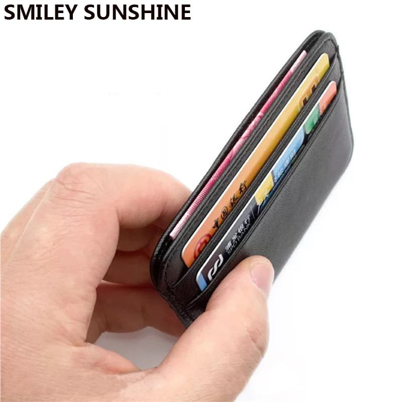 Cross-border Labeling Men's Genuine Leather Card Holder Ultra-thin Mini Multi-card Slot Coin Purse Driver's License Cover Women's Bank Card Case