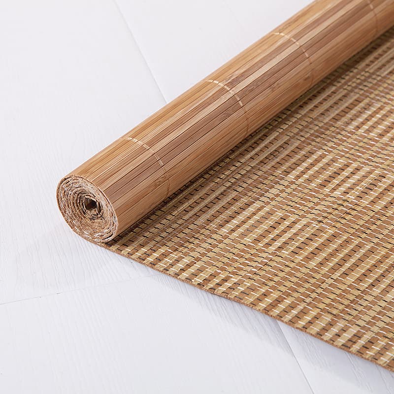Yiliang cool mat semi-finished bamboo mat decoration materials, ceiling and wall covering materials, sauna room restaurant renovation materials.