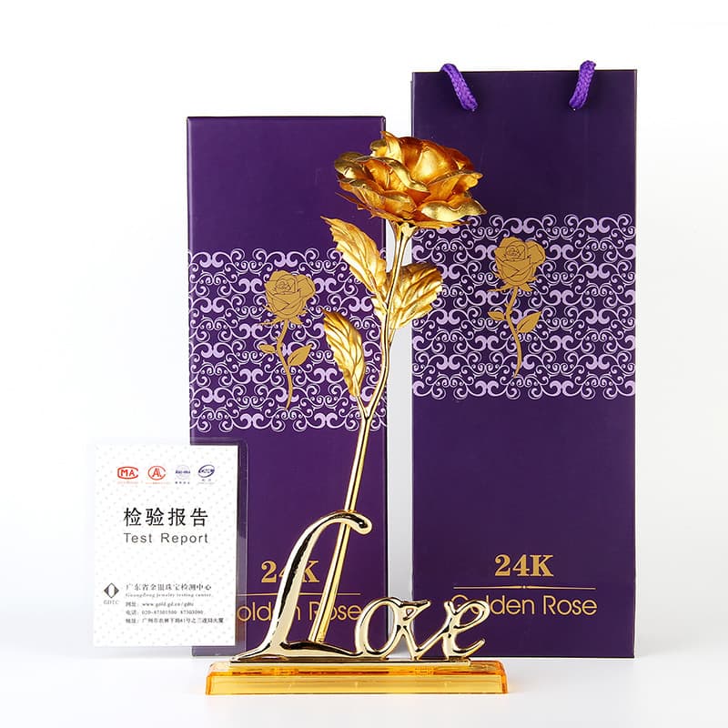 Gold Rose Bouquet Gift Box Gold Foil Roses Mother's Day Teacher's Day Christmas 520 Qixi Valentine's Day Gift