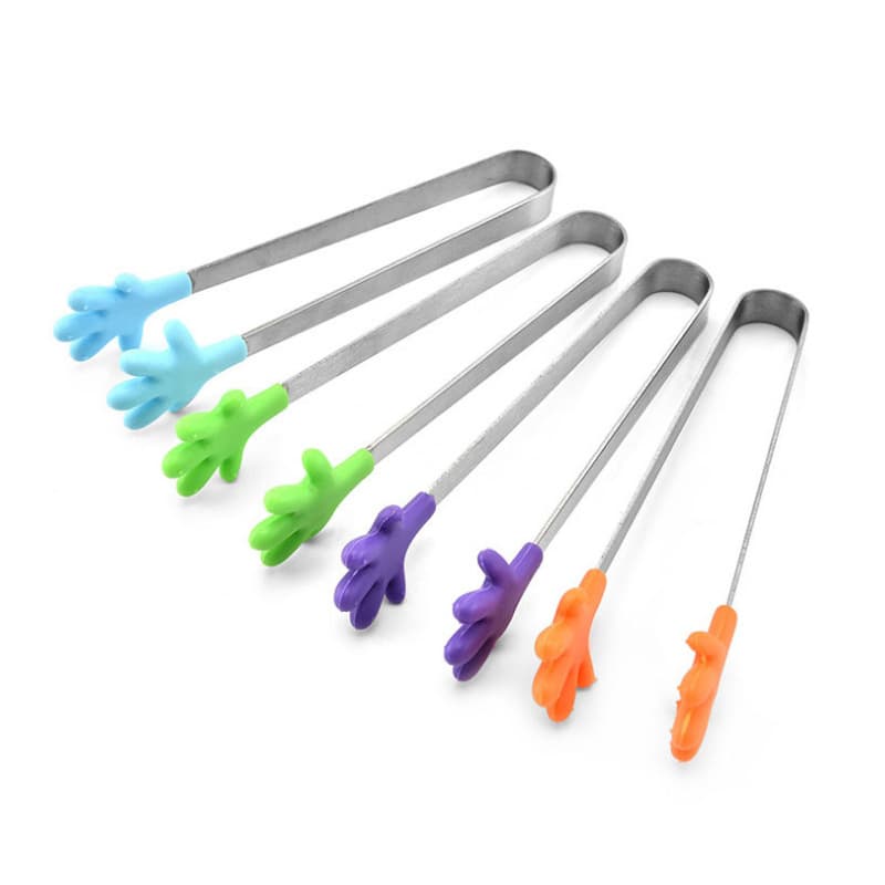Manufacturer direct supply, kitchen small tools, silicone food tongs, ice tongs stainless steel mini food tongs, food tongs