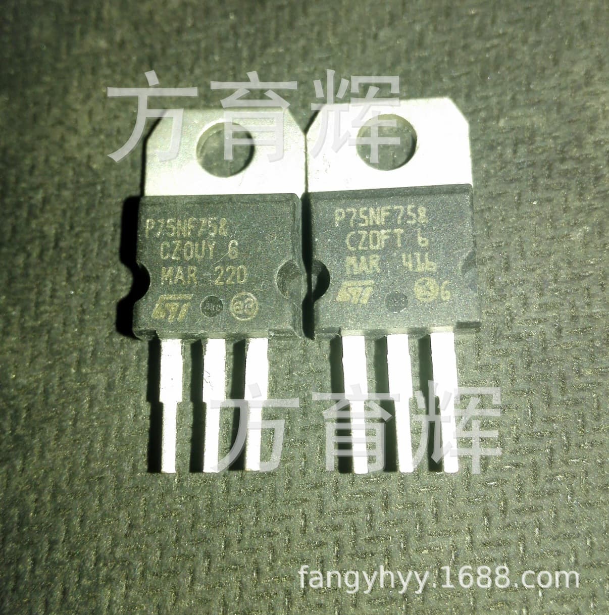 Advantageous controllers use disassembled field-effect transistors 75NF75 and 75N75.