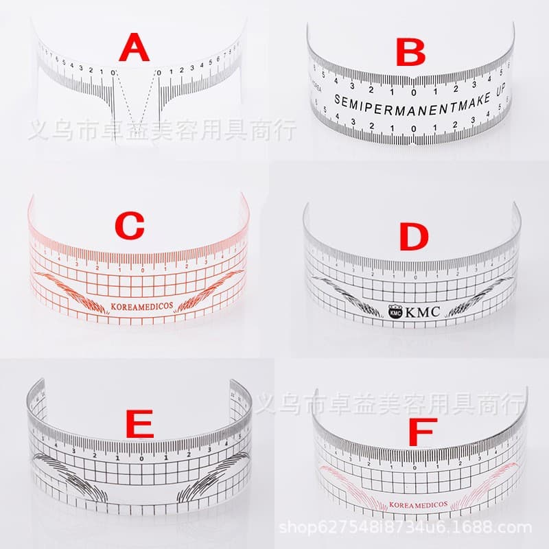 Tattoo Eyebrow Positioning Ruler Standard Eyebrow Ruler for Symmetrical Eyebrow Measurement Nose Bridge Ruler
