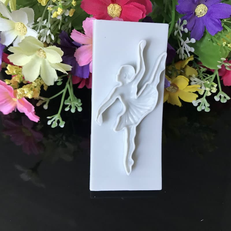 Fondant Silicone Mold Cake Decor Angel Girl Ballerina Dancing Doll Fairy Chocolate Clay Mold