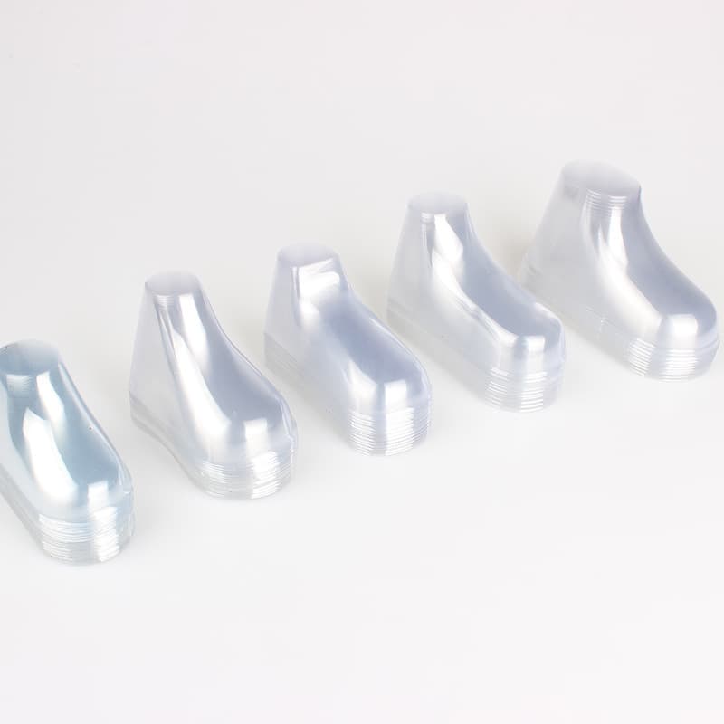 Transparent Plastic Shoe Trees, PVC Baby Shoe and Sock Shapers, Foot Molds for Toddler Walking Shoes and Hand-Knit Wool Booties