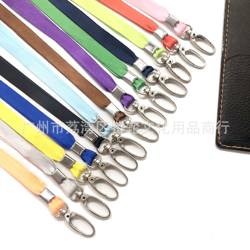 1cm Chest Card Lanyard with Iron Hook, Exhibition Card Lanyard, Egg Hook Sling, Work Permit Lanyard, Student Nylon Lanyard