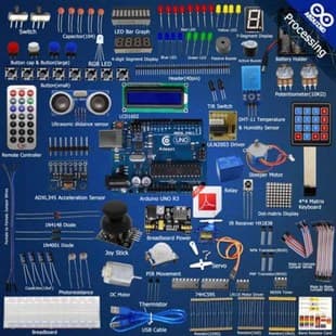 UNO R3 Learning Kit Upgraded Version Arduino Starter Kit Stepper Motor Learning Set with Storage Box