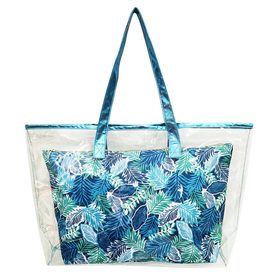 Factory direct sales, customizable logo transparent PVC set women's tote bag, beach bag.