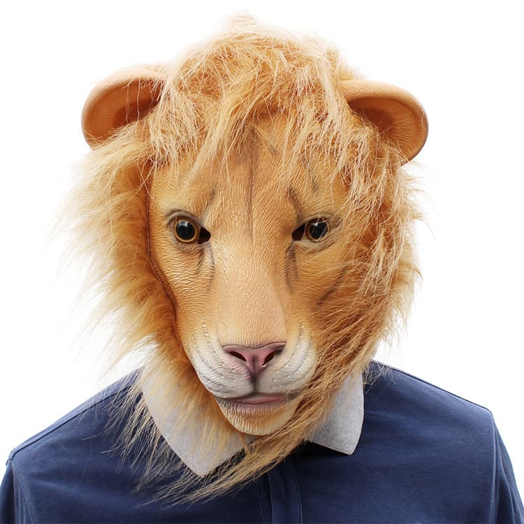 Cross-border Christmas Gift Cosplay Bar Party Funny Animal Lion Latex Mask For Office Culture/Mask/Halloween/Party/Carnival