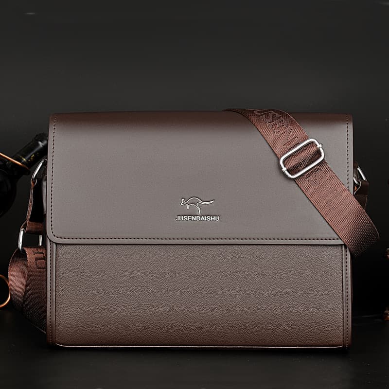 Jusen Kangaroo Summer Korean Men's Single Shoulder Bag Briefcase Backpack Document Bag Korean Fashion Bag