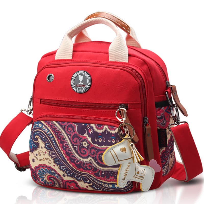 Processed and customized mommy bag, multi-functional canvas women's bag, can be OEMed, one bag, three-use casual mother and baby bag
