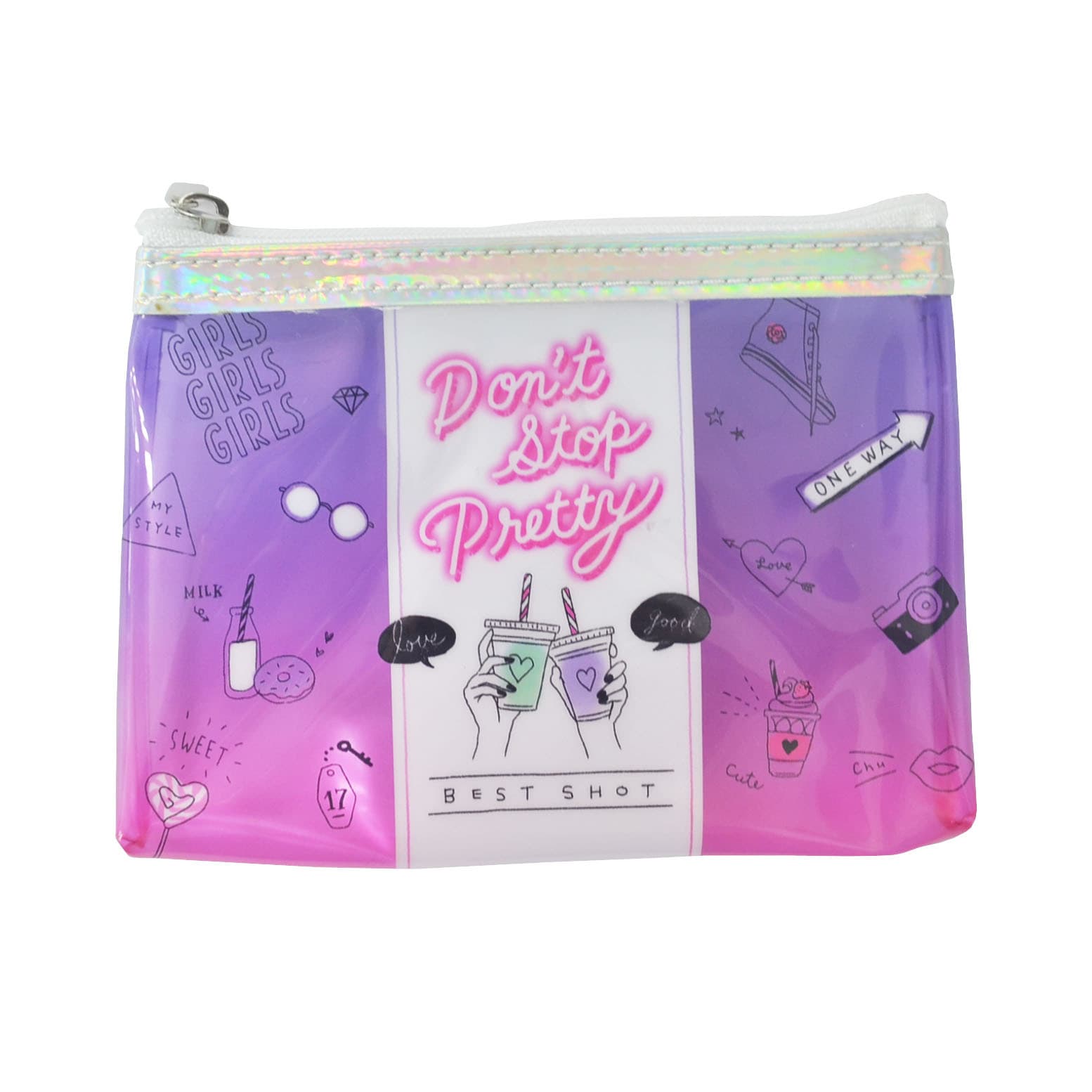 PVC Transparent Soft Pouch Cosmetic Bag Stationery Bag Storage Bag Sewn Zipper Handbag Handmade
