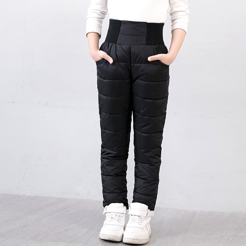 Children's 2025 Autumn/Winter Down-Filled Cotton Pants for Babies, Boys and Girls, High-Waisted Warm Cotton Pants, Wholesale Trendy