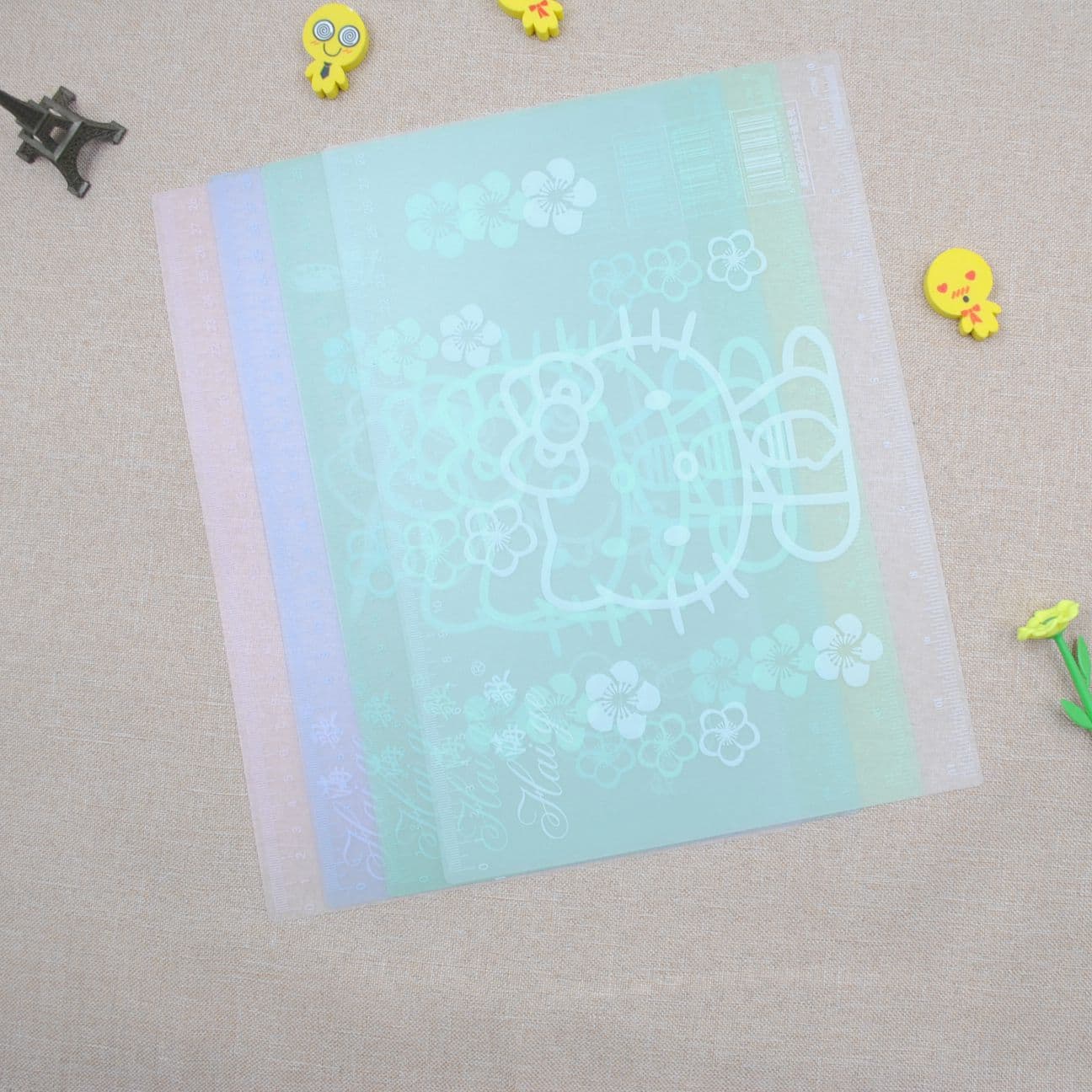 Wholesale pp student exam copy pad writing plastic pad cartoon writing board learning stationery supplies