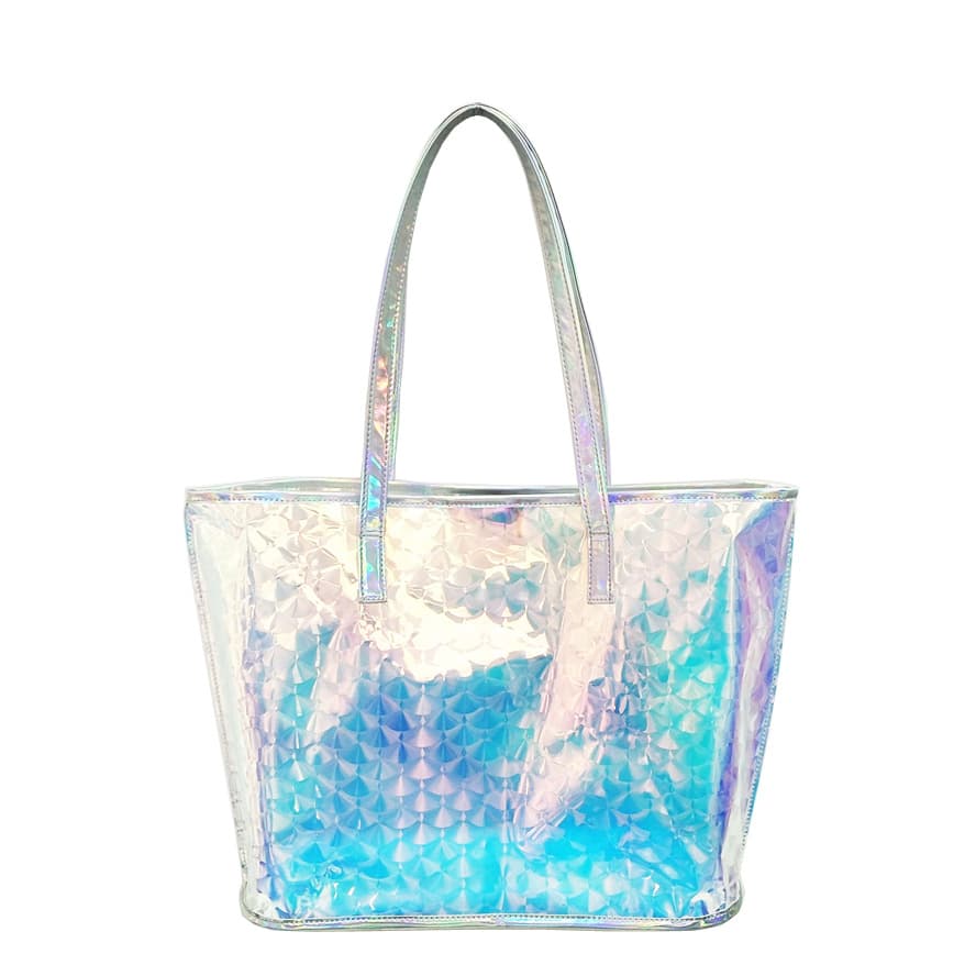 Factory Direct Customizable LOGO Beach Transparent Laser Fish Scale Pattern TPU Women's Handbag