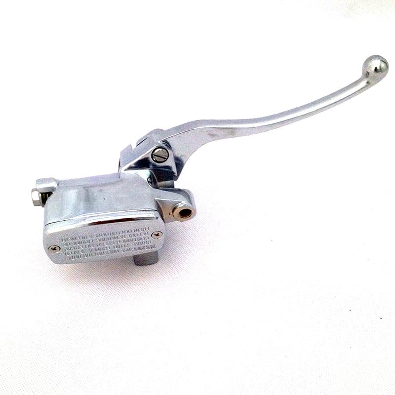 Right Motorcycle Handlebar Front Brake Master Cylinder with Lever, Chrome 1-inch 25mm Hole for Big Turtle King