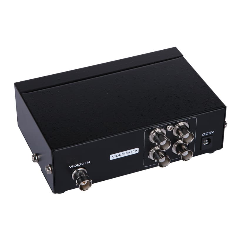 Maituoweiju 4-port BNC Surveillance Video Signal Splitter, Divider/Frequency Splitter 1-in-4-out MT-104BC