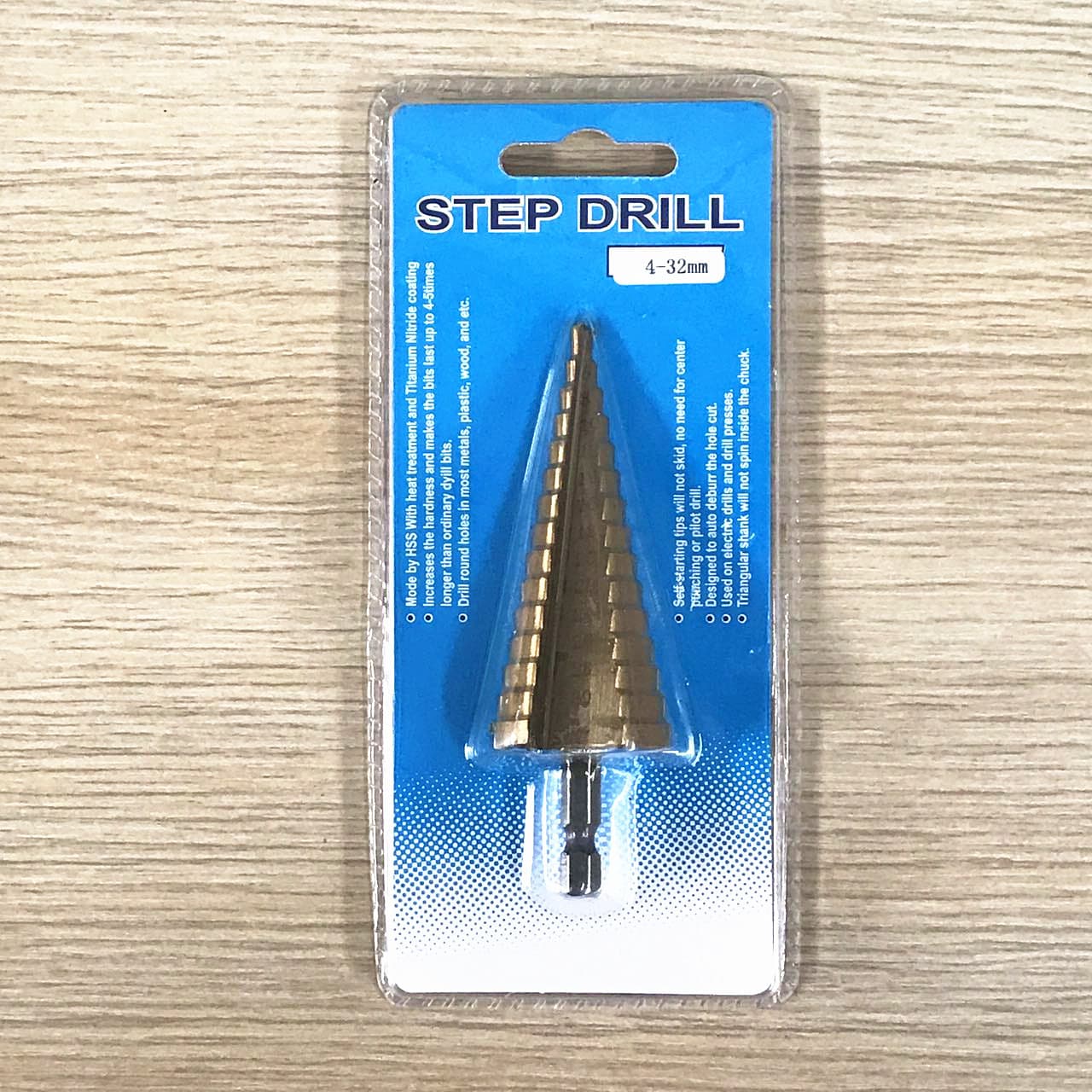 Steel Plate Hole Opener 20 Triangle 4-32 Hole Reaming Pagoda Drill 12 Tool Bench Step Drill Blister Packaging