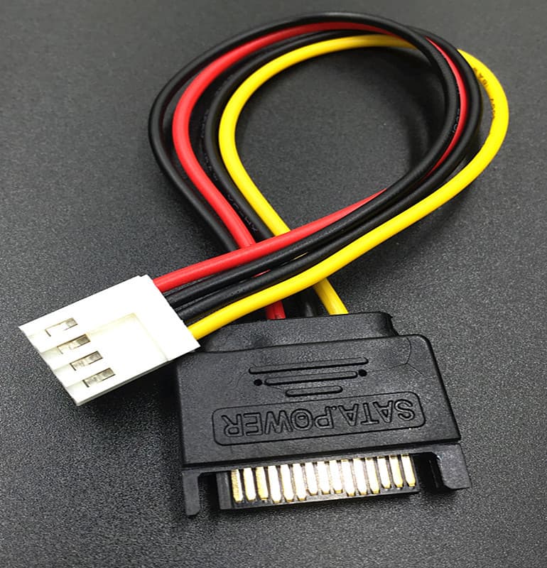 Small 4PIN to SATA male power cable Small 4P D port to 15P SATA power cable