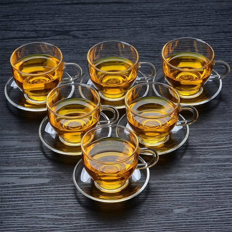 Transparent Glass Small Tea Cup Heat-Resistant Tasting Cup Host Cup Personal Cup Small Heat-Resistant Glass Cup
