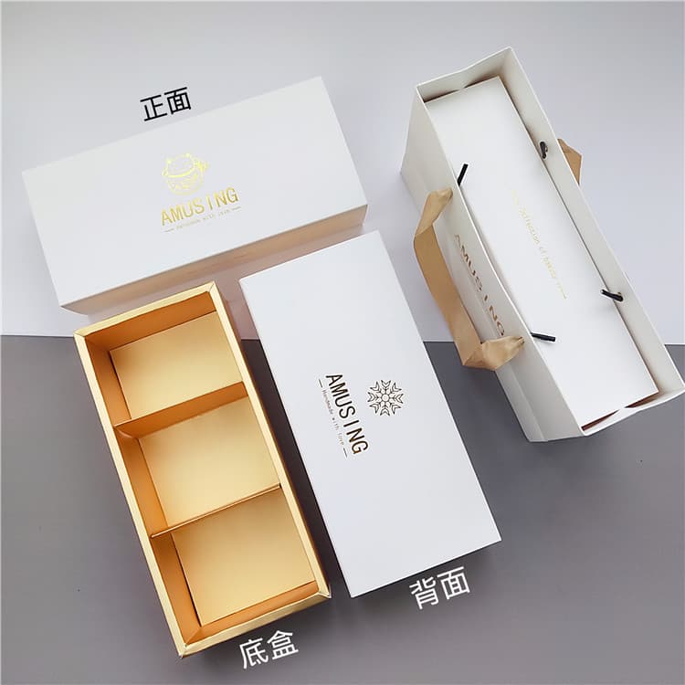 2026 Premium Gold Foil New Year Gift Box, Snowflake Nougat Candy Mooncake Packaging Box, 3-Piece Egg Yolk Pastry Box