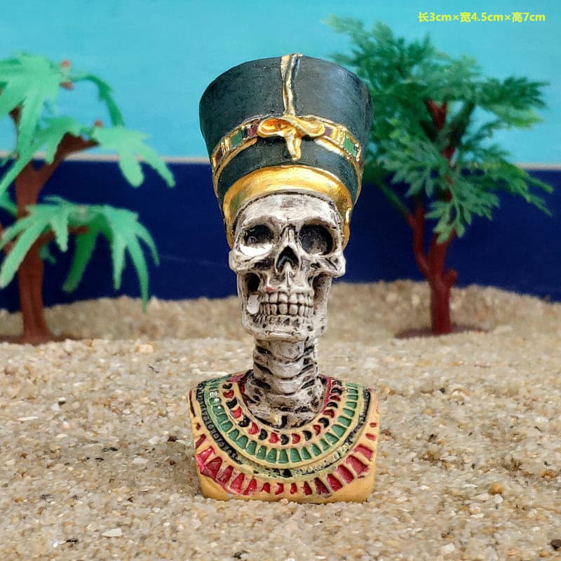 Egyptian Pharaoh Cleopatra Skull Mummy Psychological Sandbox Sand Tray Miniature Ritual Photography Magic Prop Factory Direct Sale