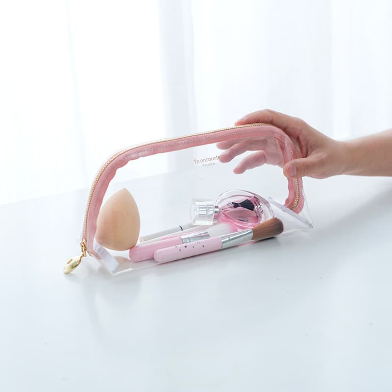 Korean Makeup Bag Small Portable Cute Handheld Large Capacity Minimalist Travel Essential Toiletry and Cosmetics Organizer Bag